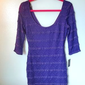 NWT GUESS plum lace dress size 4